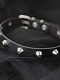 Evahair Gothic Black Rivet Choker