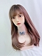 Evahair 2021 New Style Fuchsia Pink Long Straight Synthetic Wig with Bangs