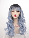 EvaHair Lpng Wavy Synthetic Full Lace Wig with Bangs