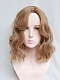 Evahair 2021 New Style Flax Gold Color Short Wavy Synthetic Wig with Bangs