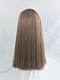 Evahair Daily Brown Long Straight Synthetic Wig with Bangs
