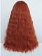 Evahair Dark Orange Long Wavy Synthetic Wig with Bangs