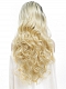 Blonde Ombre Color Long Wavy Synthetic Lace Front Wig