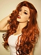 Reddish Brown Synthetic Lace Front Wig with Popular Wavy Style