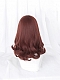 Evahair Red Medium Length Wavy Synthetic Wig with Bangs