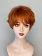 Evahair 2021 New Style Orange Short Synthetic Wig with Bangs