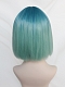 Evahair 2021 New Style Teal Green Short Straight Synthetic Wig with Bangs