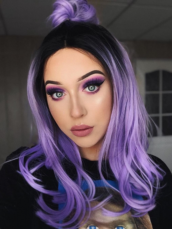 EVAHAIR CHIC LAVENDER OMBRE COLOR FASHION BOB SYNTHETIC WIG