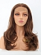 Bust Length Brown Wavy Synthetic Lace Front Wig for Daily Wear