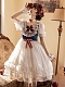 Evahair new style white and blue short sleeve lolita dress