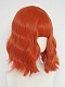 Evahair Bright Orange Medium Length Wavy Synthetic Wig with Bangs