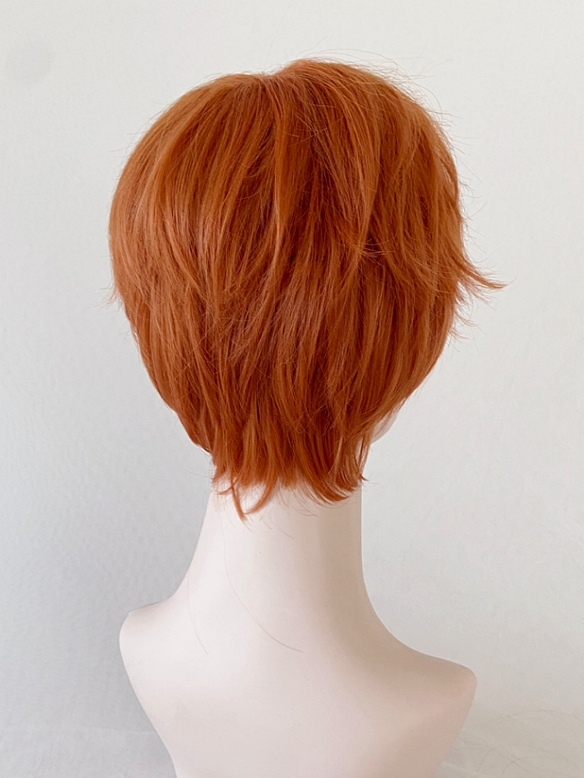 Evahair 2021 New Style Orange Short Synthetic Wig with Bangs