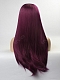 Dark Purple Long Straight Synthetic Lace Front Wig