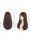 Evahair Chocolate Long Straight Synthetic Wig with Bangs