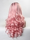 2016 Hot Instagram Color Ombre Pastel Pink Synthetic Lace Front Wig