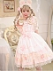 Evahair cute bear printed pink lolita dress