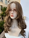 Evahair 2022 New Style Cool Brown Long Wavy Synthetic Lace Front Wig