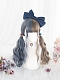 Evahair 2022 New Style Half Blue and Half Brown Long Wavy Synthetic Wig with Bangs