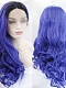 Evahair Fashion Style Sexy Blue Long Wavy Synthetic Wig