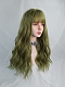 Evahair Dark Green Long Wavy Synthetic Wig with Bangs