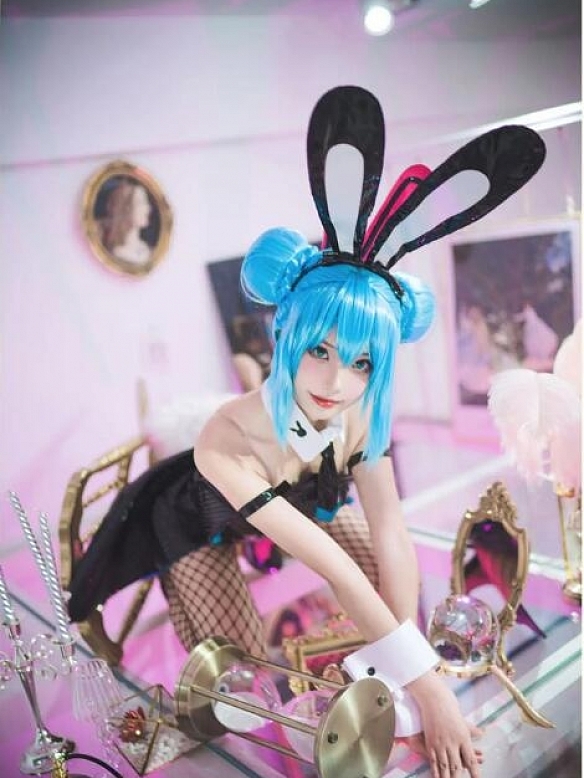 Evahair cute and sexy Bunny Girl style Miku cosplay costume