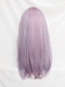 Evahair 2021 New Style Blue and Pink Mixed Color Medium Striaght Synthetic Wig with Bangs