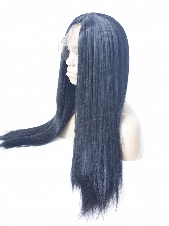 Evahair Fashion Style Blue Long Curly Synthetic Wig