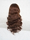 Evahair Brown Long Wavy Synthetic Wig with Wispy Bangs